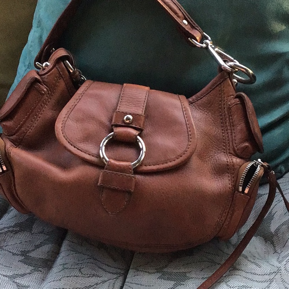 banana republic leather shoulder bag